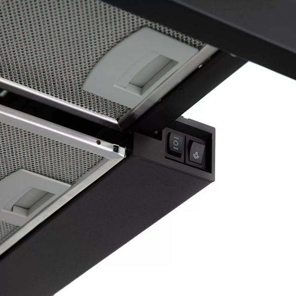 ჩასაშენებელი გამწოვი Ardesto HT-F900MBL, 700m³/h, Built-in Hood, Black