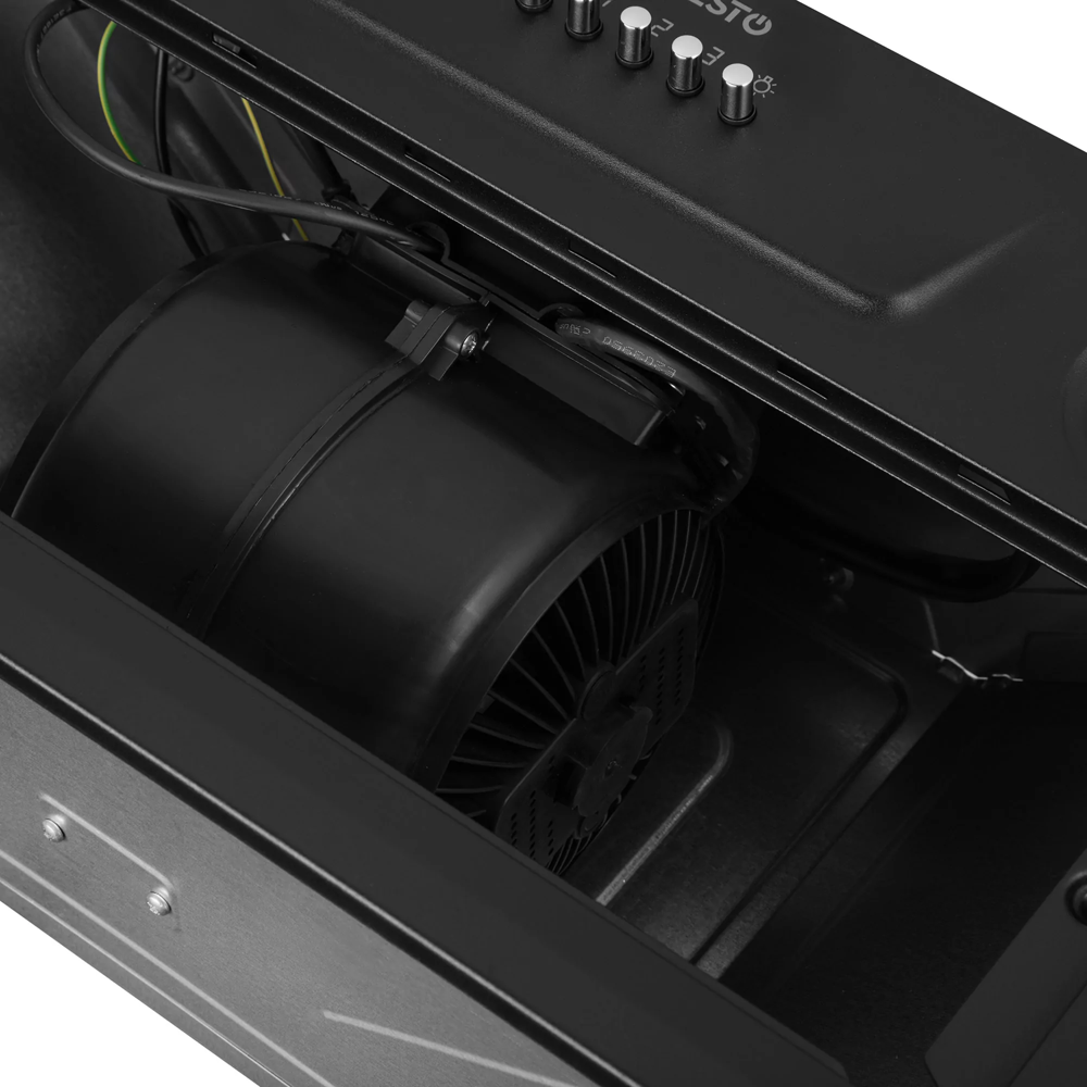 Ardesto Hood integrated, 52cm, 700m3h, metal, 2х1W LED, button, black