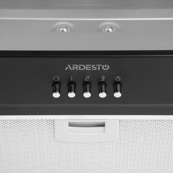 Ardesto Hood integrated, 52cm, 700m3h, metal, 2х1W LED, button, black