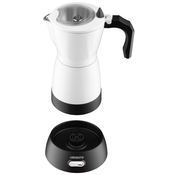 Ardesto CMM-X300W Moka Pot, 480W, 0.3L, Coffee Maker, White