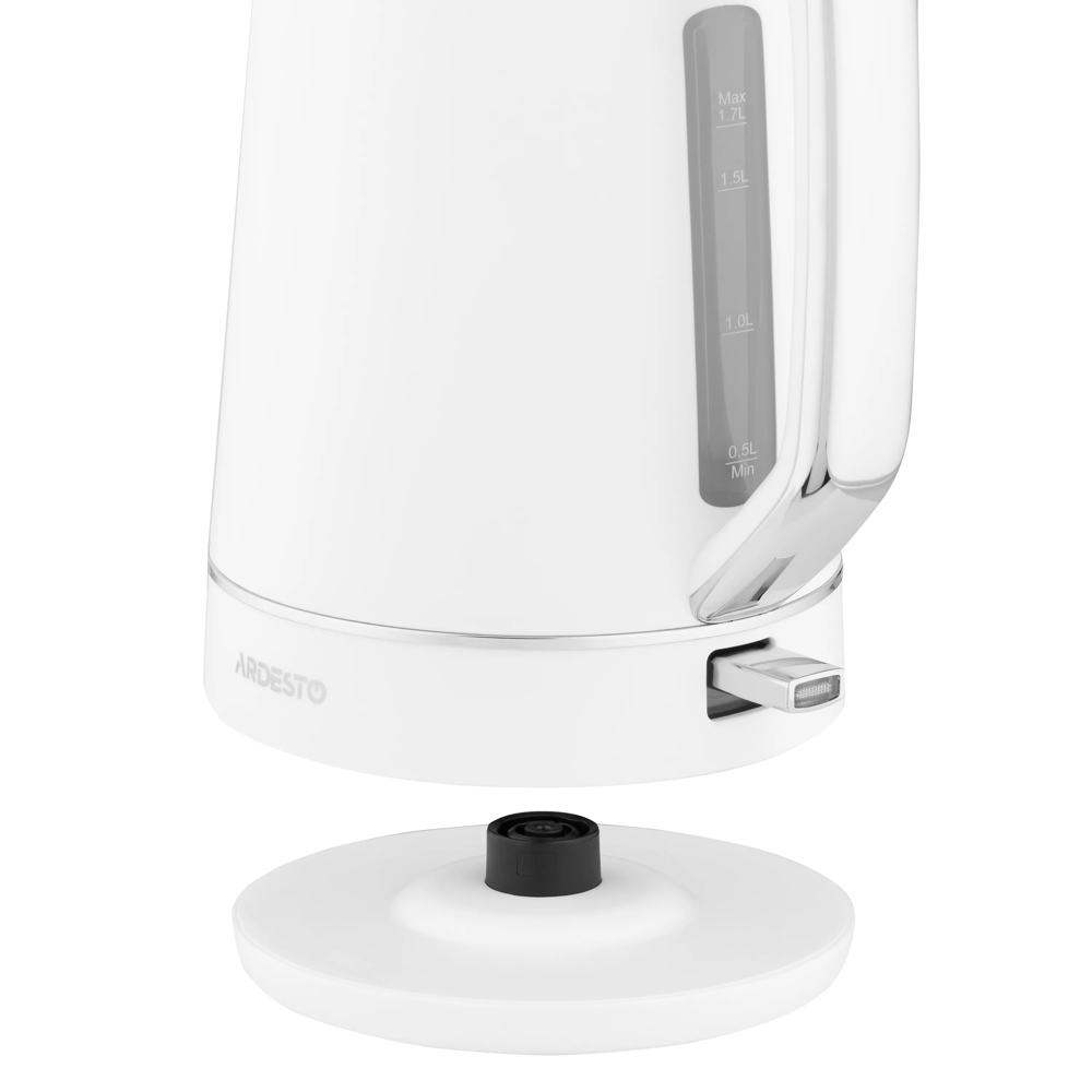 ელექტრო ჩაიდანი Ardesto EKL-450W, 2200W, 1.7L, Electric Kettle, White