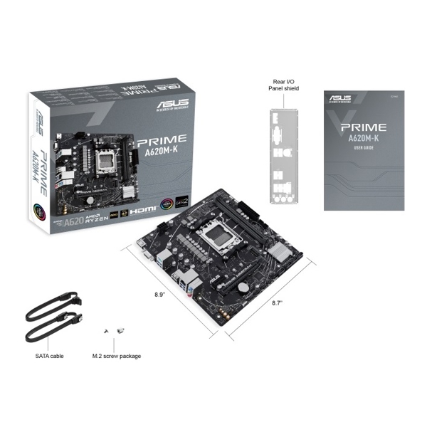 დედა დაფა Asus 90MB1F40-M0EAY0 PRIME A620M-K A620, AM5, DDR5, 96GB