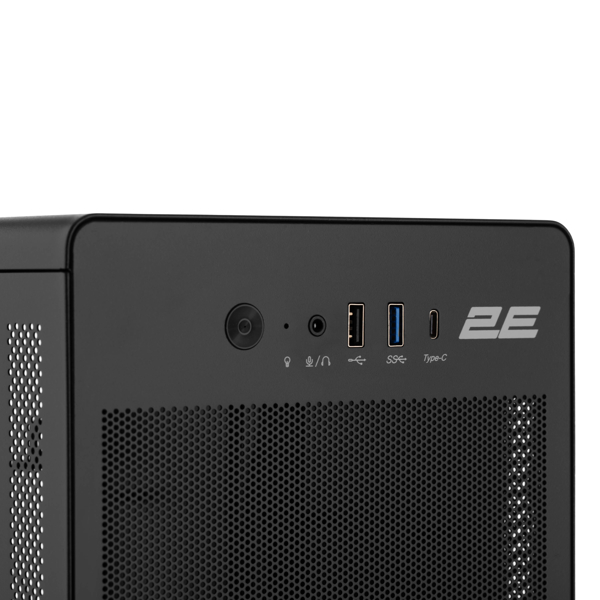 ქეისი 2E 2E-V285B Credo, Computer Case, MiniT, Mini-ITX, Micro ATX, USB3.0, USB 2.0, USB Type-C, Black