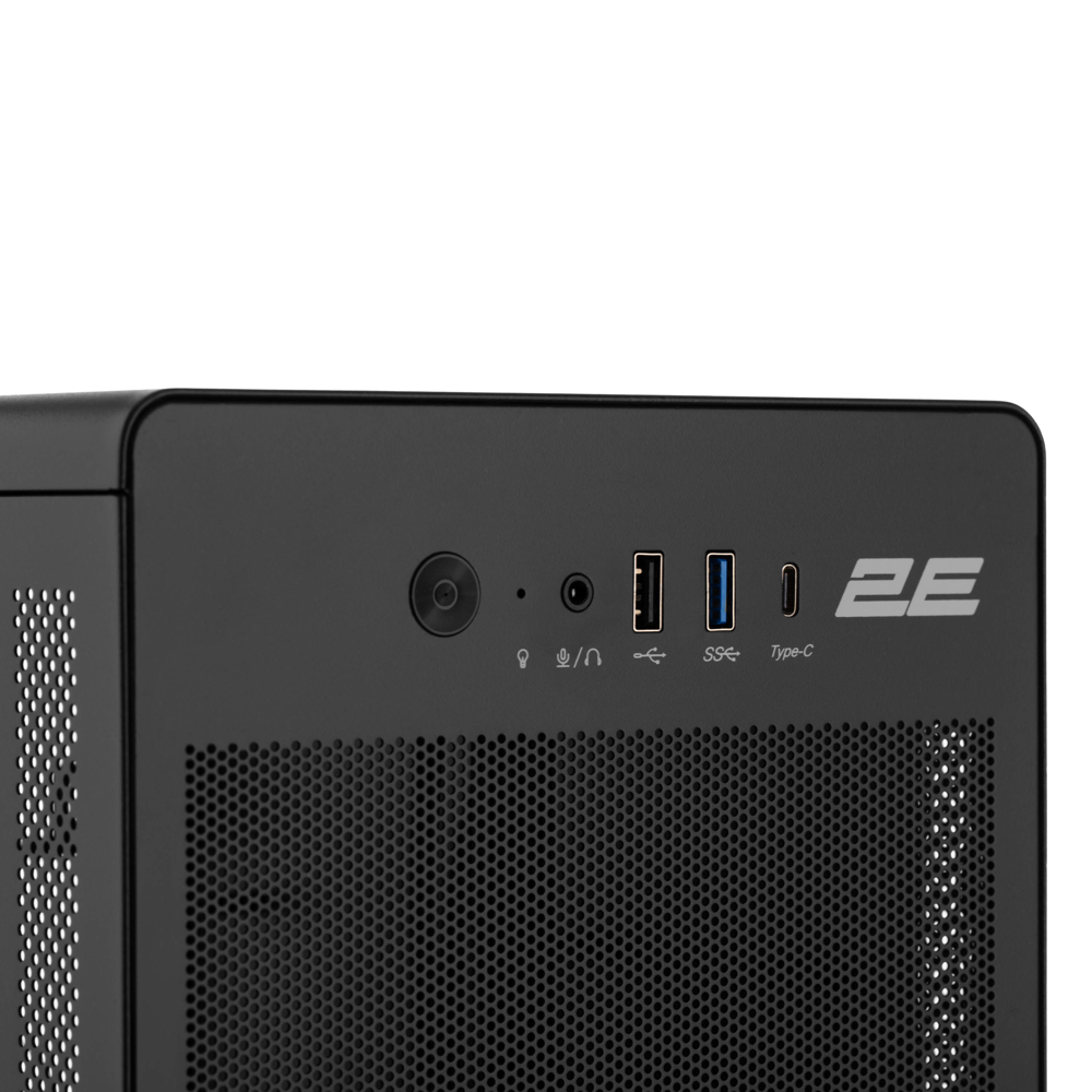 ქეისი 2E 2E-V285B Credo, Computer Case, MiniT, Mini-ITX, Micro ATX, USB3.0, USB 2.0, USB Type-C, Black