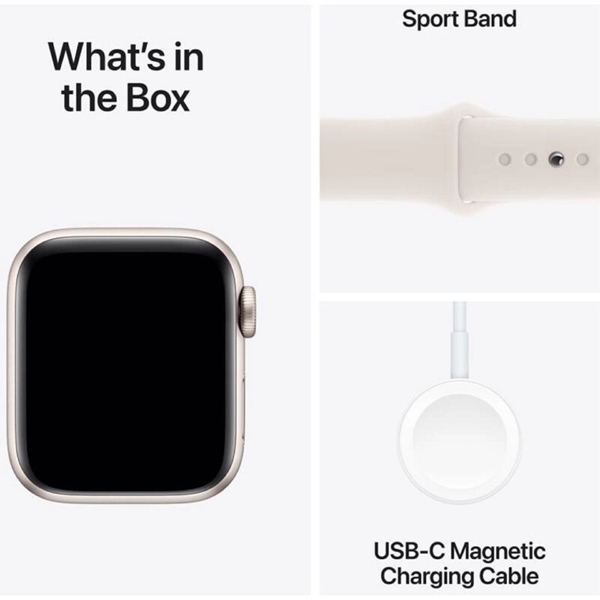 Smart Watch Apple MEH34RK/A SE 3 GPS, 1.57", Bluetooth, WIFI, Starlight