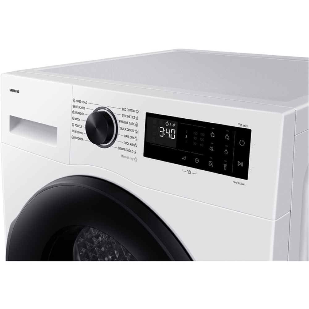 Washing Dryer Samsung DV90DG52A0AELE, 9Kg, C, White