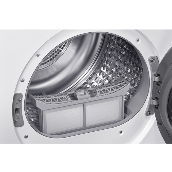 სარეცხის საშრობი მანქანა Samsung DV90DG52A0AELE, 9Kg, C, Washing Dryer, White