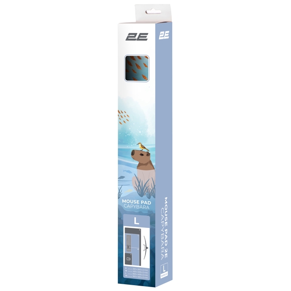 Mouse Pad 2E 2E-PAD-L-CAPY-BLUE, L, Blue