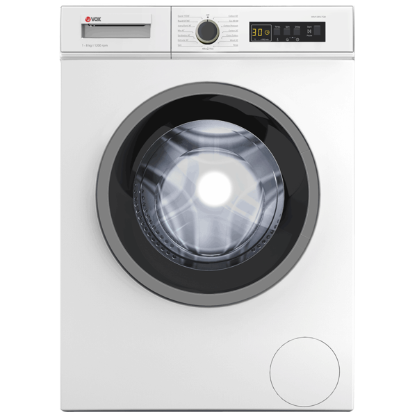 Washing Machine VOX WM1285-LTQD, 8Kg, B, 1200Rpm, White