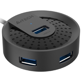 USB-C ჰაბი A4Tech HUB-30C, USB 3.0, USB-C, HUB, Black