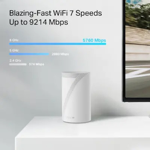 როუტერი TP-Link Deco BE65-5G(1-pack), 5765Mbps, Home Mesh WiFi 7 System, White