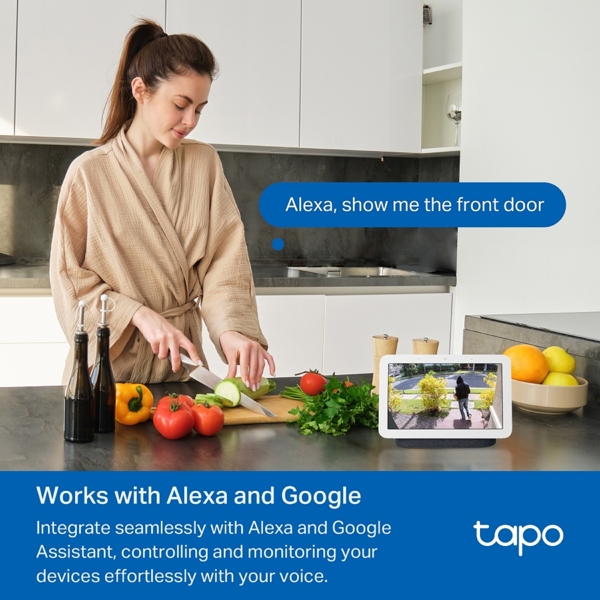 კარის ვიდეო ზარი TP-Link Tapo D210, Wire-Free Video Doorbell, 2K 3MP, 2-Way Audio, Night Vision, White/Black