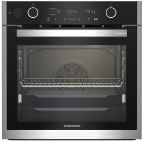 Built-In Electric Oven Grundig GEBD19401BHI, 3400W, 72L, Black/Silver