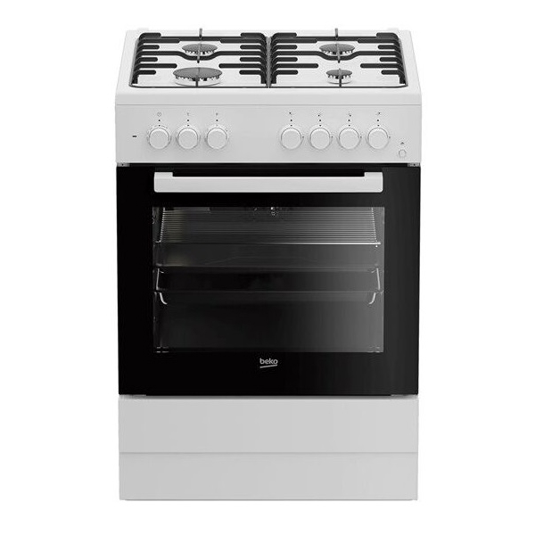 Gas Cooker Beko FBE62120WD, 4Gas, White