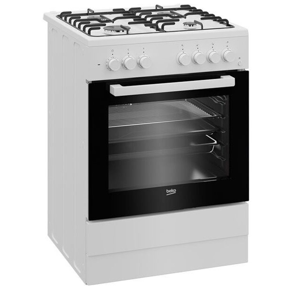 Gas Cooker Beko FBE62120WD, 4Gas, White