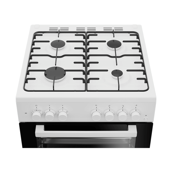 Gas Cooker Beko FBE62120WD, 4Gas, White