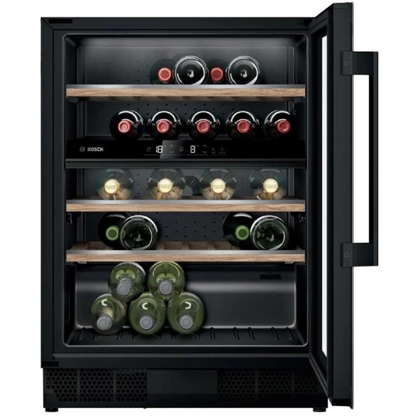 Built-in Wine Refrigerator Bosch KUW21AHG0, 120L, G, 38dB, Black