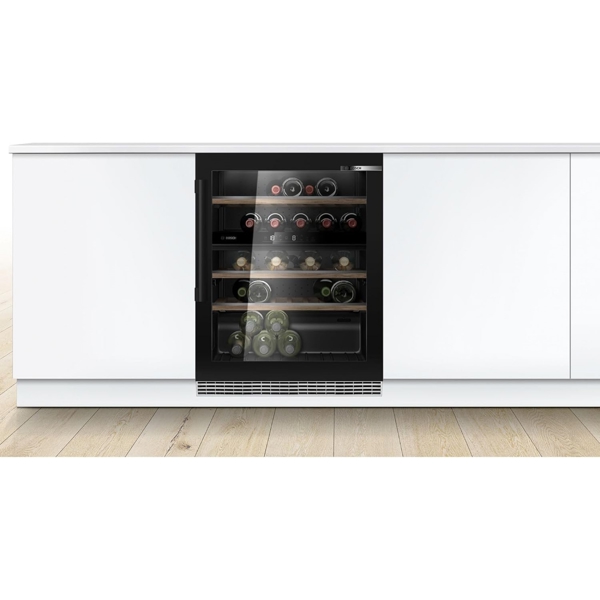 Built-in Wine Refrigerator Bosch KUW21AHG0, 120L, G, 38dB, Black