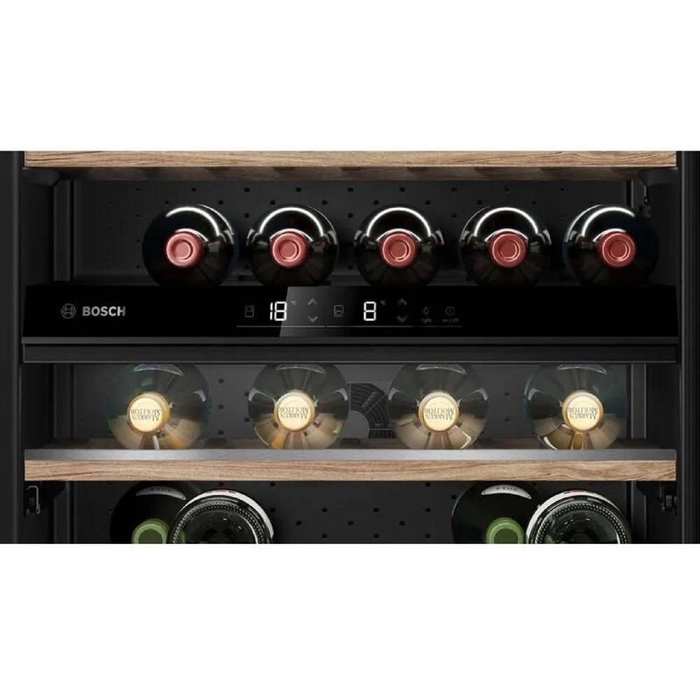 Built-in Wine Refrigerator Bosch KUW21AHG0, 120L, G, 38dB, Black