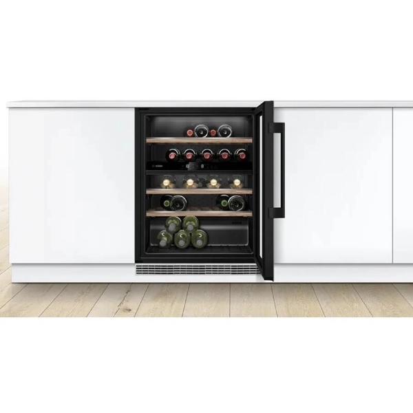Built-in Wine Refrigerator Bosch KUW21AHG0, 120L, G, 38dB, Black