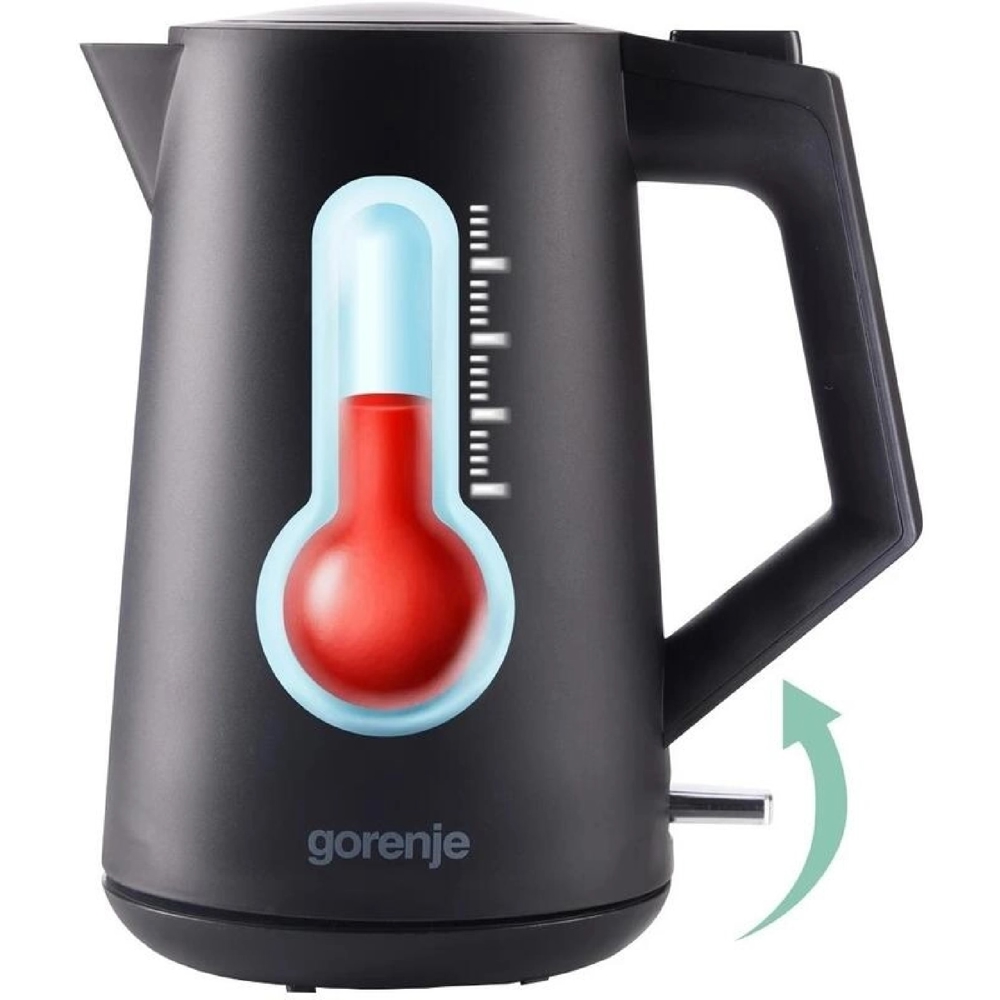 ელექტრო ჩაიდანი Gorenje K17OPB, 2200W, 1.7L, Electric kettle, Black