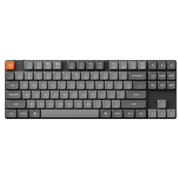 კლავიატურა Keychron K1M-B3 K1 Max, Gateron Brown, Wireless, USB-C, Bluetooth, RGB, Mechanical Gaming Keyboard, Black