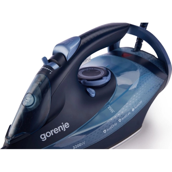 ორთქლის უთო Gorenje SIH3200DB, 3250W, 420ML, Steam Iron, Blue 