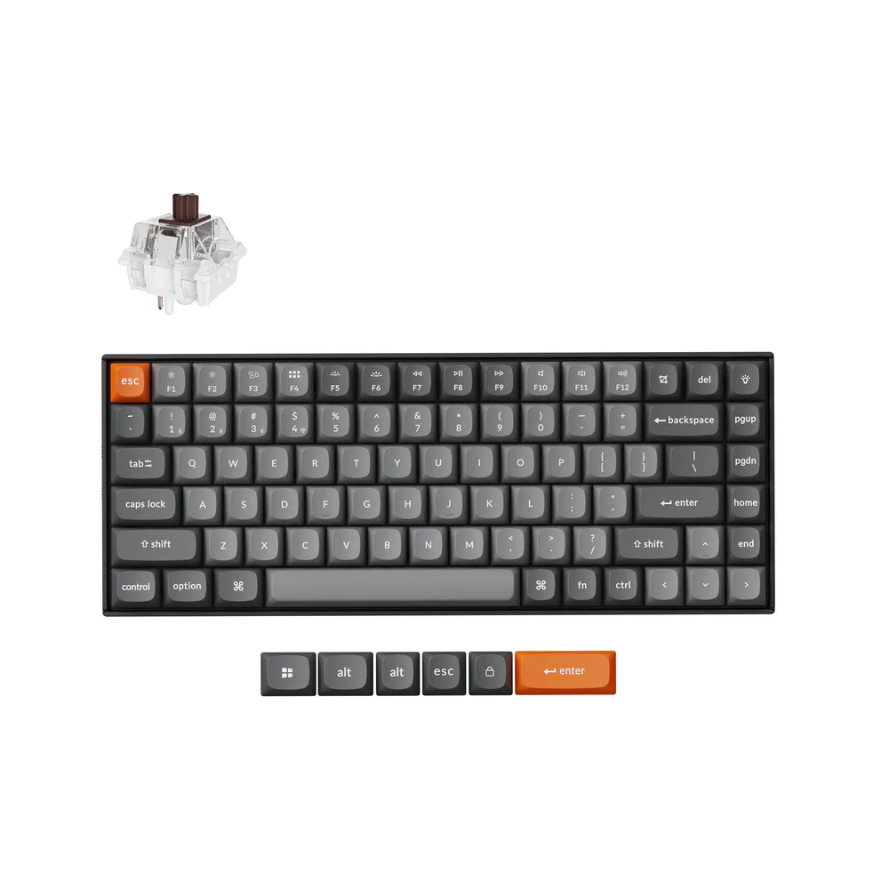 კლავიატურა Keychron K2M-B3 K2 Max, K Brown, Wireless, USB-C, Bluetooth, RGB, Mechanical Gaming Keyboard, Black