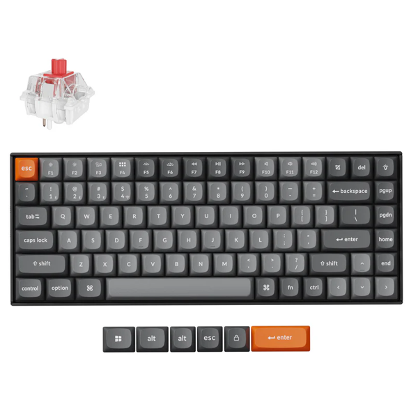 კლავიატურა Keychron K2M-B1 K2 Max, K Red, Wireless, USB-C, Bluetooth, RGB, Mechanical Gaming Keyboard, Black