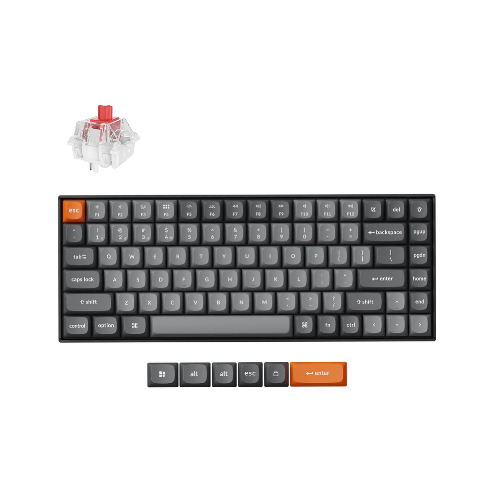 კლავიატურა Keychron K2M-B1 K2 Max, K Red, Wireless, USB-C, Bluetooth, RGB, Mechanical Gaming Keyboard, Black