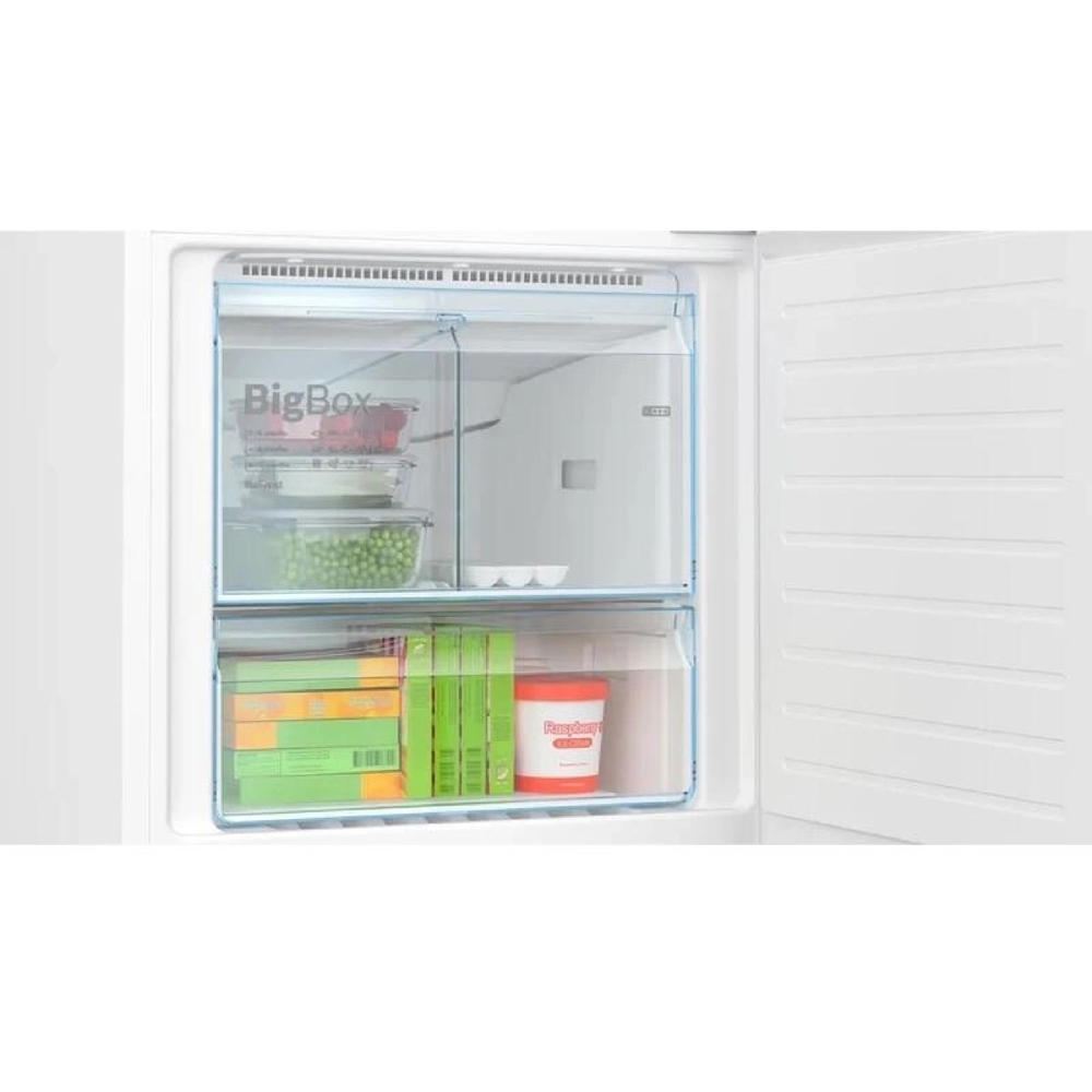 Refrigerator Bosch KGN55VWE0N, 375L, E, No Frost, White