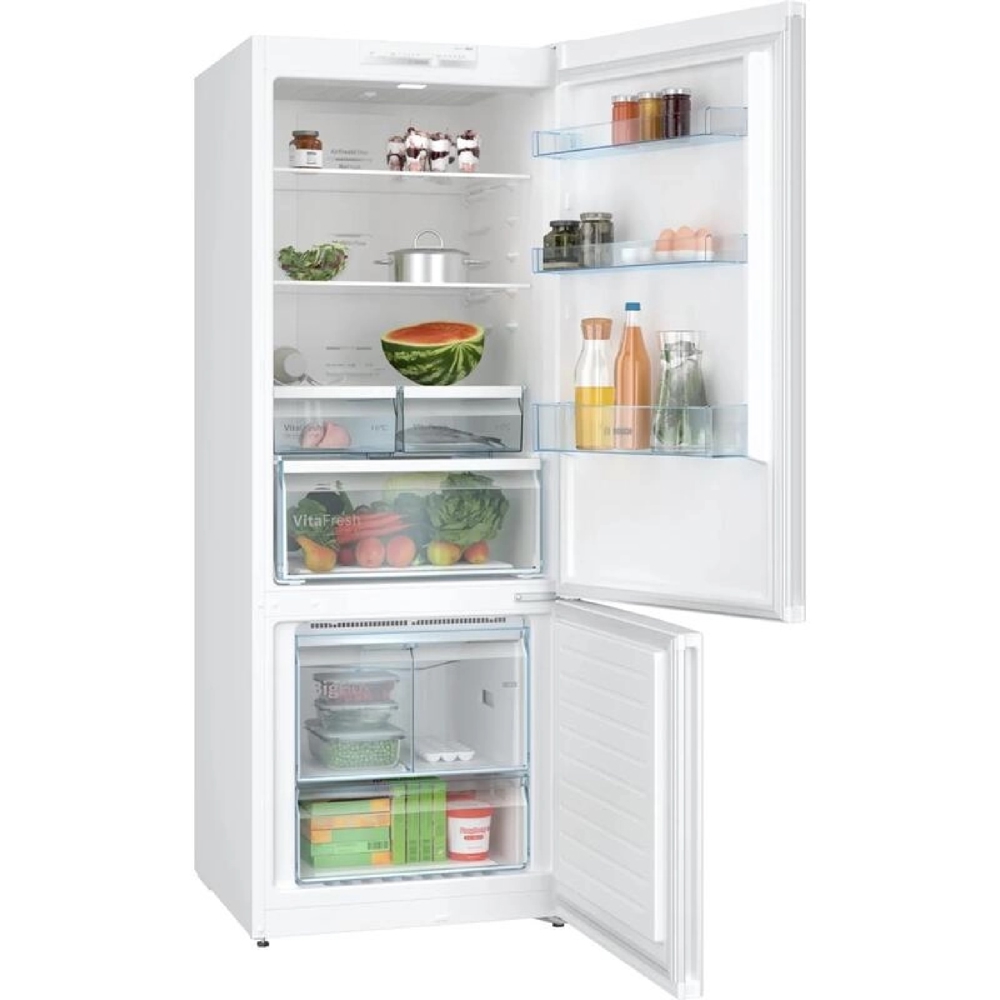 მაცივარი Bosch KGN55VWE0N, 375L, E, No Frost, Refrigerator, White