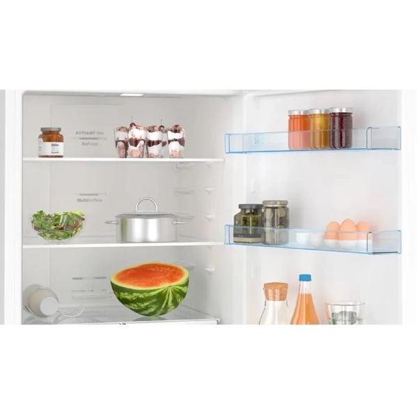 მაცივარი Bosch KGN55VWE0N, 375L, E, No Frost, Refrigerator, White
