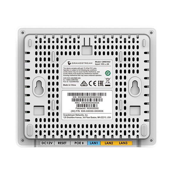 დაშვების წერტილი Grandstream GWN7604, 2.4 Gbps, Indoor AX3000 Wi-Fi 6 Access Point, White