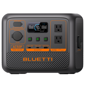 Portable Power Station Bluetti AC50P, 700W, USB-C, USB-A, Black