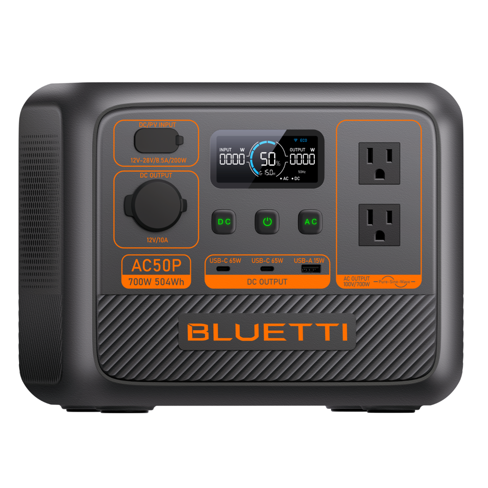 Portable Power Station Bluetti AC50P, 700W, USB-C, USB-A, Black