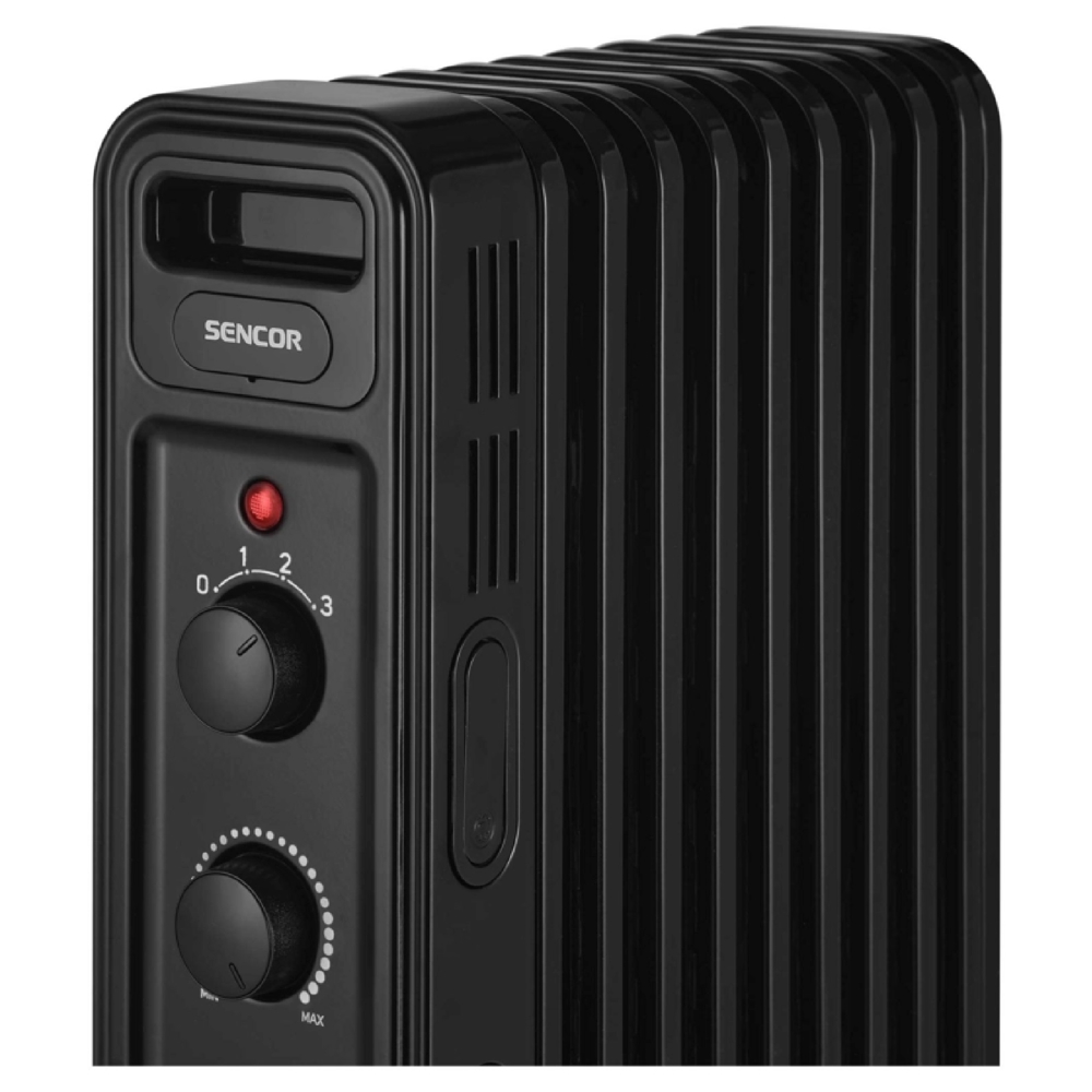 ზეთის რადიატორი Sencor SOH 3509BK, 2000W, 10-18m², Oil Radiator, Black