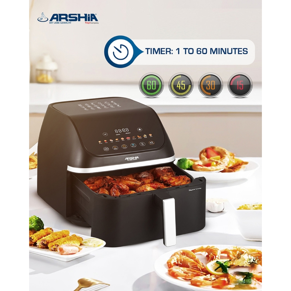 Air Fryer Arshia AF498-3384, 1900W, 9L, Black