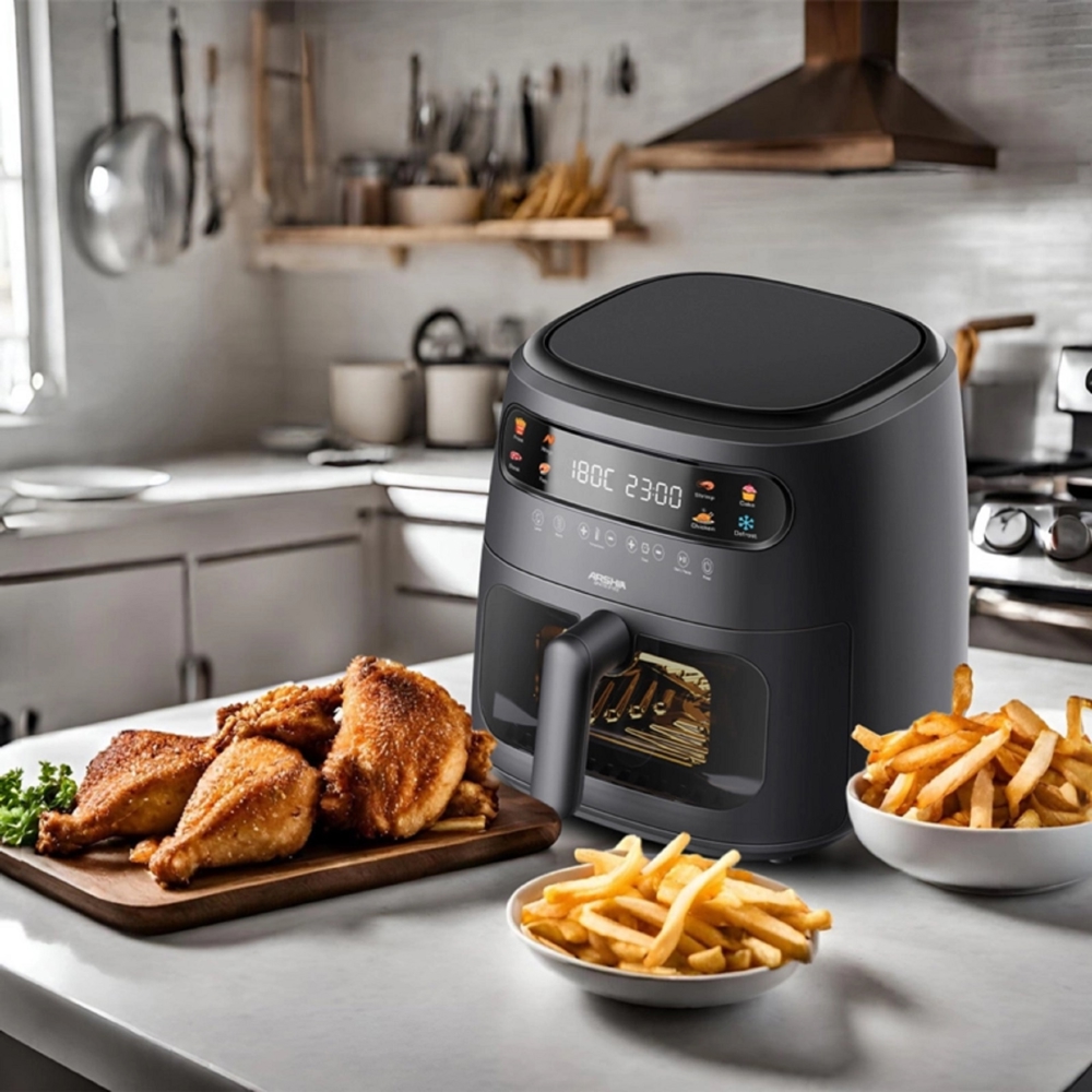 აეროგრილი Arshia AF478-3183, 1750W, 8L, Air Fryer, Black