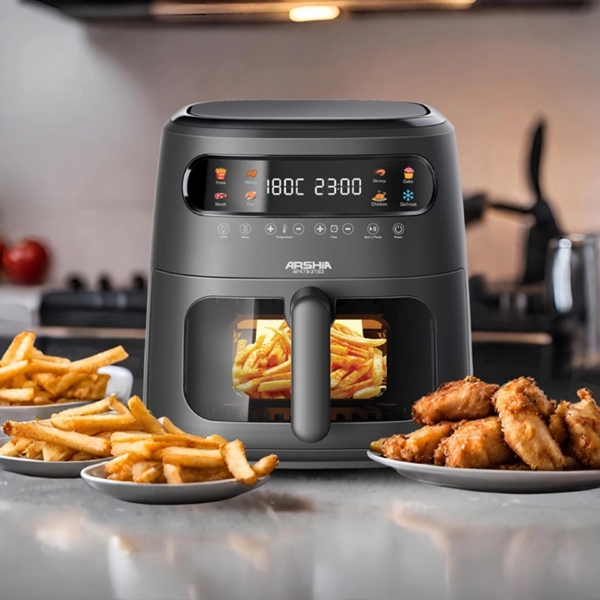 აეროგრილი Arshia AF478-3183, 1750W, 8L, Air Fryer, Black