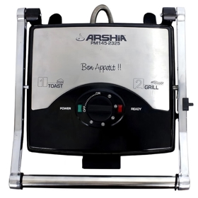 სენდვიჩის აპარატი Arshia PM145-2325, 1400W, Sandwich Maker, Silver