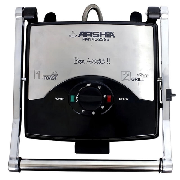 სენდვიჩის აპარატი Arshia PM145-2325, 1400W, Sandwich Maker, Silver