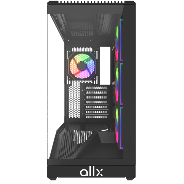 Computer Case ALLX AX-G2346, ATX, MATX, ITX, USB 3.0, Type-C, HD Audio, Black
