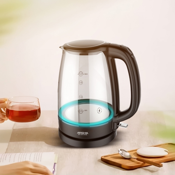 ელექტრო ჩაიდანი Arshia EK135-3449, 2200W, 1.7L, Electric Kettle, Black