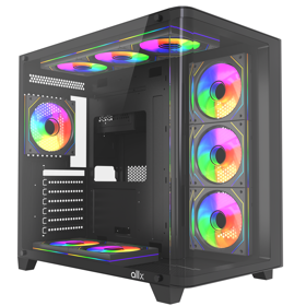 ქეისი ALLX AX-G2731, Computer Case, ATX, MATX, ITX, USB3.0, USB1.0x2, HD AUDIO, Black