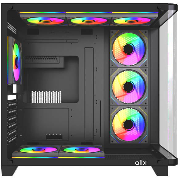 Computer Case ALLX AX-G2731, ATX, MATX, ITX, USB3.0, USB1.0x2, HD AUDIO, Black