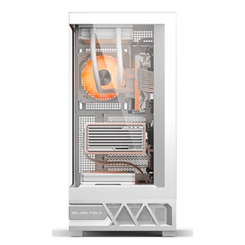 ქეისი Golden Field BALANCE WORLD 1, Computer Case, MidT, ATX, M-ATX, 2xUSB 3.0, USB Type-C, Audio, White