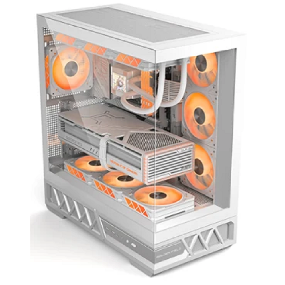 ქეისი Golden Field BALANCE WORLD 1, Computer Case, MidT, ATX, M-ATX, 2xUSB 3.0, USB Type-C, Audio, White