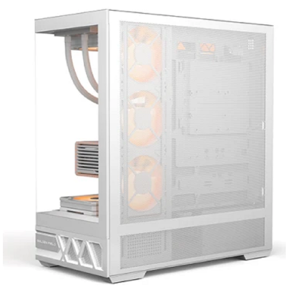 ქეისი Golden Field BALANCE WORLD 1, Computer Case, MidT, ATX, M-ATX, 2xUSB 3.0, USB Type-C, Audio, White