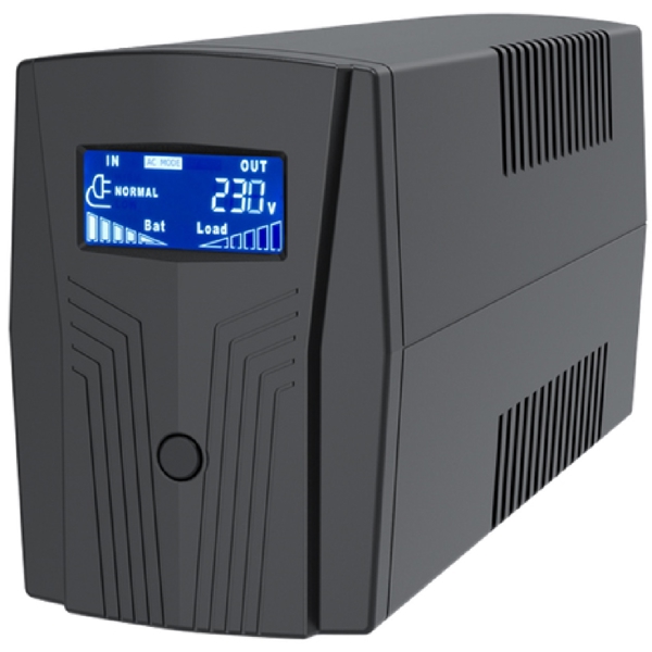 უწყვეტი კვების წყარო East EA280, 800VA, LCD, 2хSchuko, Line-interactive UPS, Black